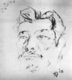 China: A sketch of the writer and social critic Lu Xun (1881-1936) at Shanghai, 1928, by Situ Qiao (1902-1958)